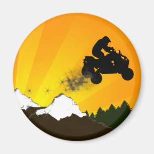 Íman quads. pôr do sol laranja.