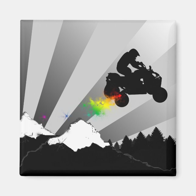 Íman quads, trilha de terra. (Frente)