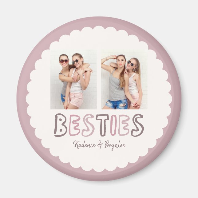 Íman Quaisquer Cores Recortadas Personalizadas 2 Fotos  (Frente)