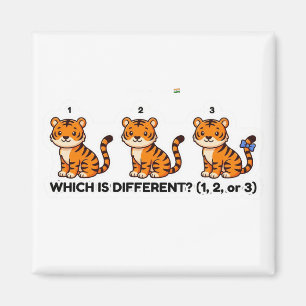 Íman Qual É Diferente? Jogo do Mundo Animal do Tigre Fo