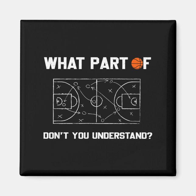 Íman Qual Parte De Você Não Entende Basquete Divertido (Frente)