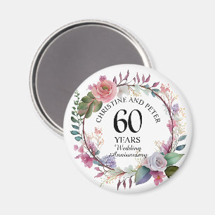 Íman Qualquer Favor de Aniversário Floral Elegante (60)