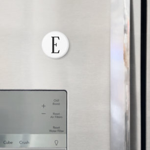 Íman Qualquer letra Cores Pretas e Brancas ou Descart