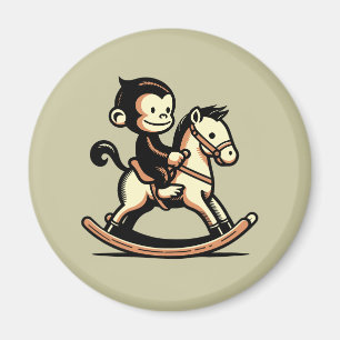 Íman Qualquer Macaco Colorido No Cavalo Rocco