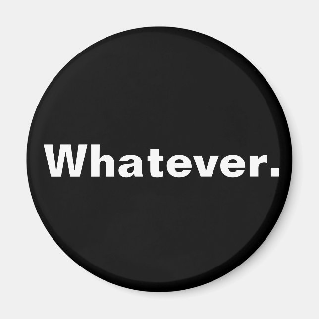 Íman Qualquer palavra de design minimalismo (Frente)