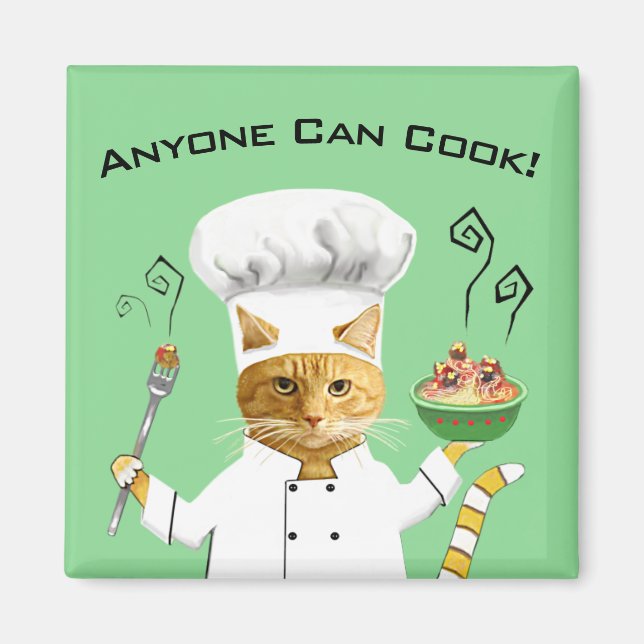 Íman Qualquer Um Pode Cozinhar! Magneta do refrigerador (Frente)