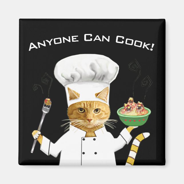 Íman Qualquer Um Pode Cozinhar! Magneta do refrigerador (Frente)