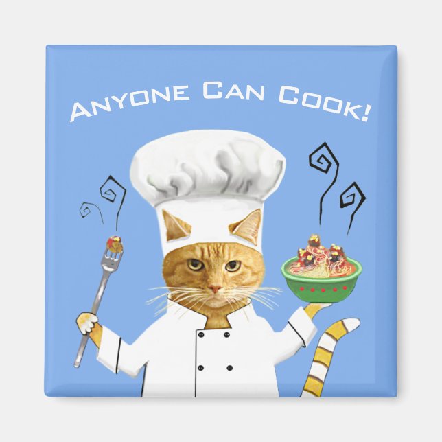 Íman Qualquer Um Pode Cozinhar! Magneta do refrigerador (Frente)