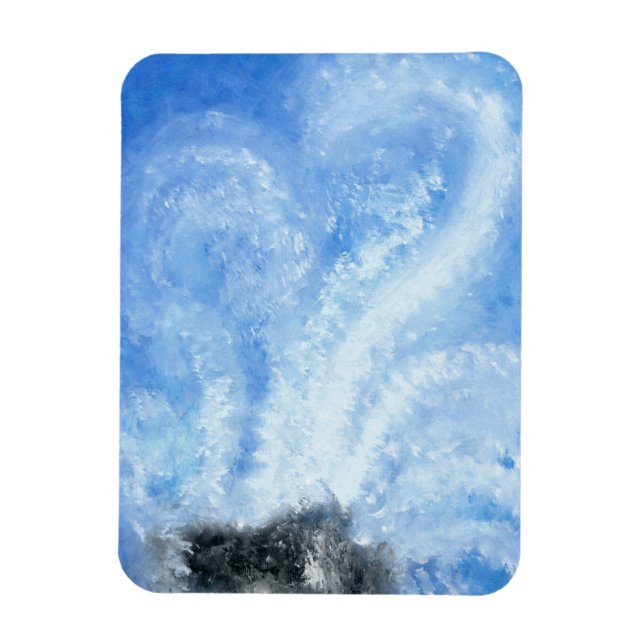 Íman Quando as ondas do oceano caem sobre a aquarela da (Vertical)
