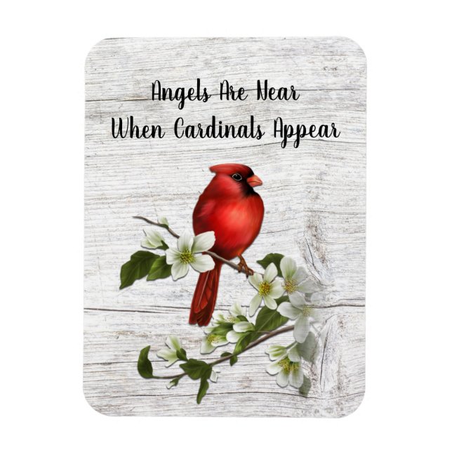 Íman Quando os anjos estão próximos, os cardinais apare (Vertical)