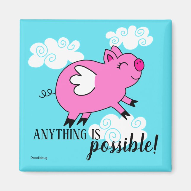 Íman Quando os porcos voam com o ímã (Frente)