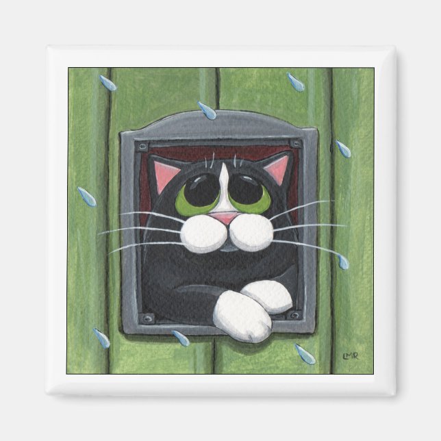 Íman Quando Parará? - Magnet Gato (Frente)