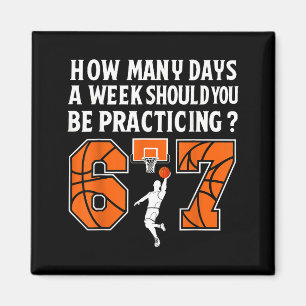 Íman Quantos Dias Engraçado 67 Meme Basquetebol Pratica