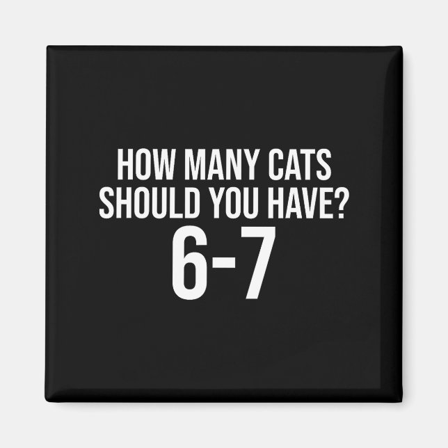 Íman Quantos Gatos Você Deve Ter 6-7 Engraçado 67 Meme  (Frente)