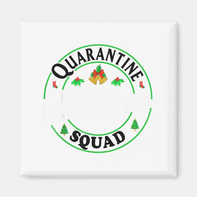 Íman Quarantine Christmas Squad Matching Family Holiday (Frente)