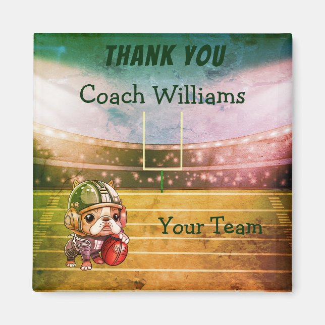 Íman Quarterback francês de buldogue do que você treina (Frente)