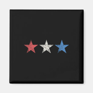 Íman Quarto Vermelho White Blue Stars Fofo Americano Pa
