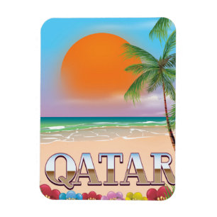 Íman Quatar travel poster