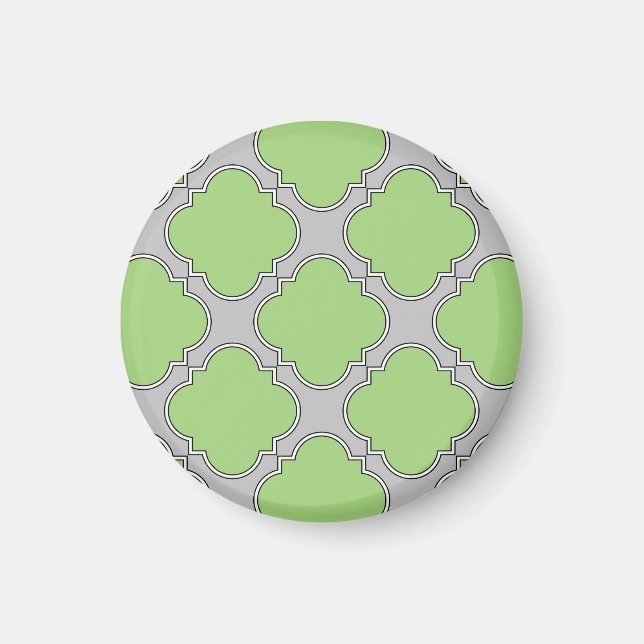 Íman Quatrefoil Verde (Frente)