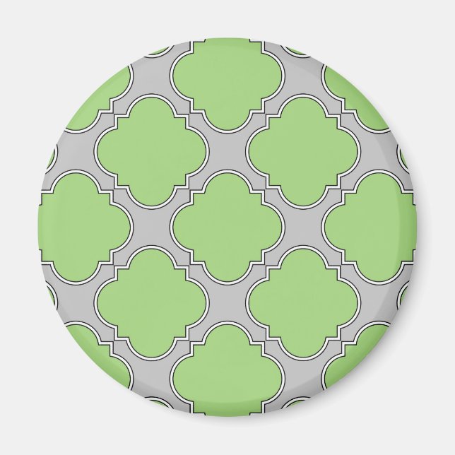 Íman Quatrefoil Verde (Frente)