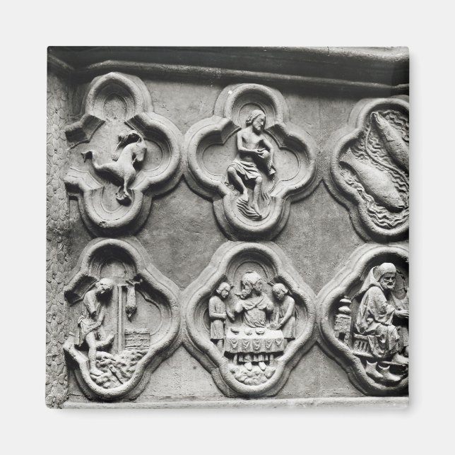 Íman Quatrefoils com os Sinais do Zodique (Frente)