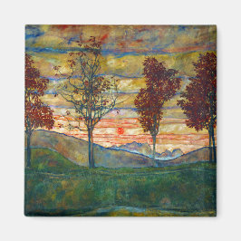 Íman Quatro Árvores (Landscape Art) (por Egon Schiele)