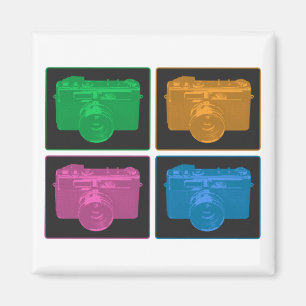 Íman Quatro Câmeras Pop Art
