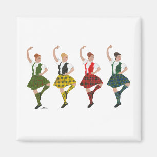 Íman Quatro dançarinas das Highlands Escocesas