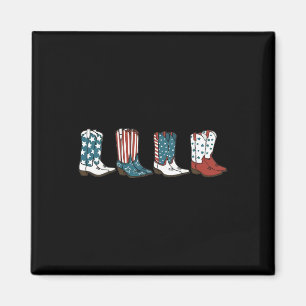 Íman Quatro De Julho 4 De Julho Botas Western Cowboy