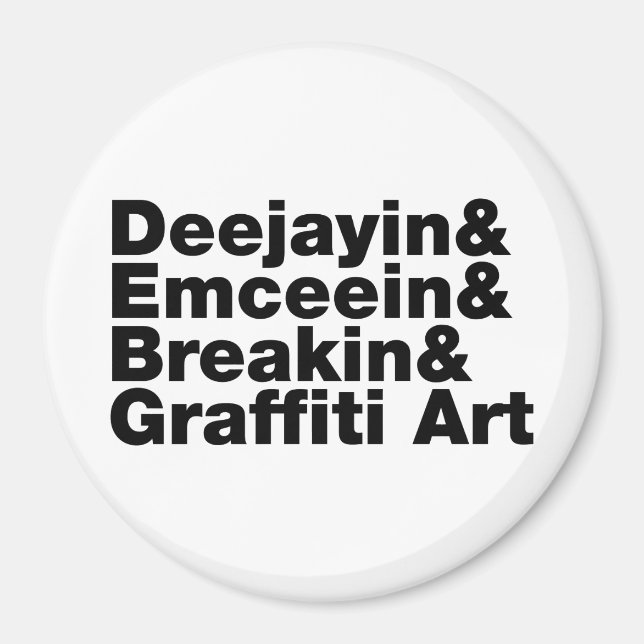 Íman Quatro Elementos de Hip Hop (Frente)