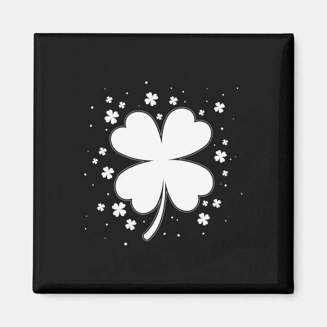 Íman Quatro Folhas Vintage Saint Patrick Day Presente (Frente)