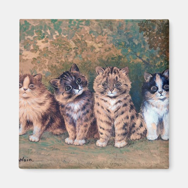 Íman Quatro Kittens, Louis Wain (Frente)