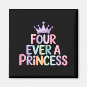 Íman Quatro uma princesa 4º aniversário meninas menina