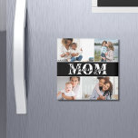 Íman Que bom que te amo, Dia de as mães.<br><div class="desc">Bonito eu te amo,  mãe,  Dia de as mães Foto Magnets apresenta quatro das suas fotos favoritas com o texto "Eu te amo mãe" na tipografia branca moderna. Elaborado por ©Evco Studio www.zazzle.com/store/evcostudio</div>
