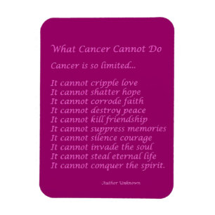 Íman Que Cancer Não Pode Fazer O Poem Magnet (Texto Ro