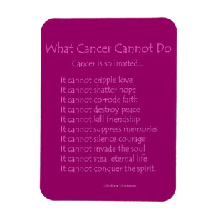 Íman Que Cancer Não Pode Fazer O Poem Magnet (Texto Ro