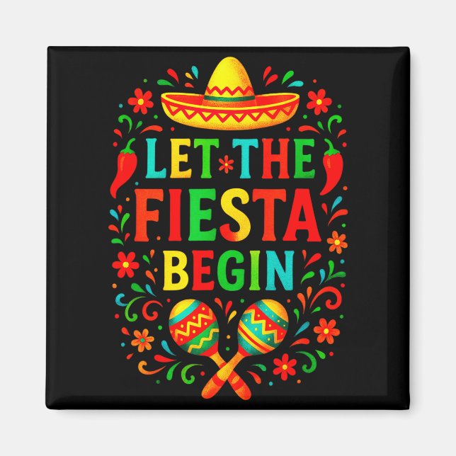 Íman Que comece a festa - diversão no partido cinco de  (Frente)
