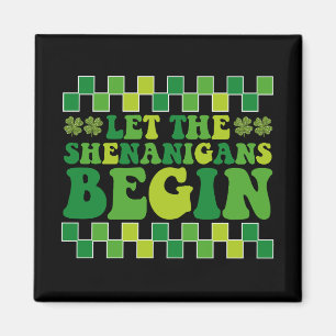 Íman Que Comece as Travessuras Irlandês Groovy Retro