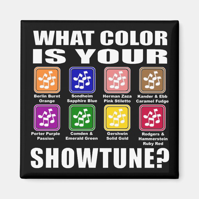 Íman Que cor/ímã do Showtune (Frente)