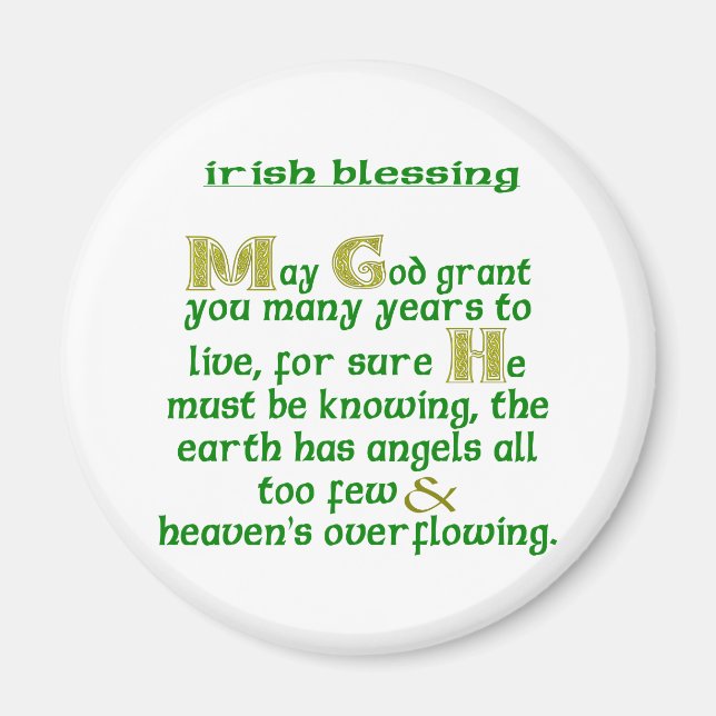 Íman Que Deus Lhe Conceda Muitos Anos De Bênção Irlande (Frente)