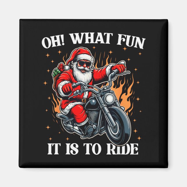 Íman Que Diversão É Andar De Moto Biker Papai Noel C (Frente)