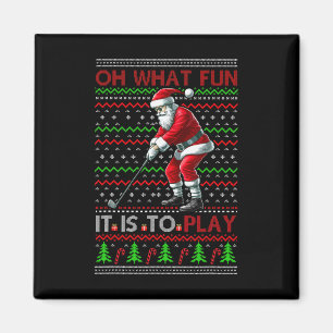 Íman Que Divertido é Jogar Golfe Natal Papai Noel S