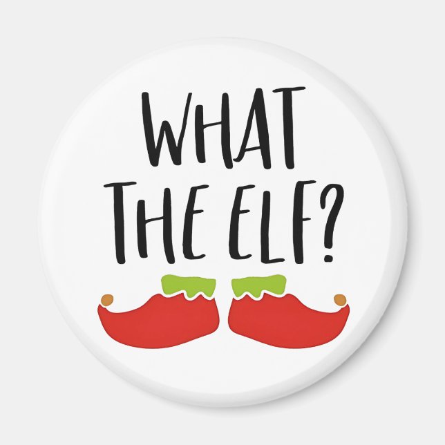 Íman Que Feliz Natal Engraçado Elf Papai Noel (Frente)