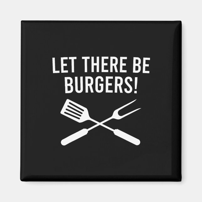 Íman Que Haja Burgers! Fork E Spatula Funny Grill (Frente)