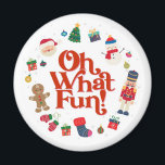 Íman Que Magneta de Natal Divertida<br><div class="desc">Que Divertido! A maneira perfeita de comemorar o seu aniversário de estilo durante a época mágica de férias! Este pacote de modelo imprimível foi concebido para tornar inesquecível a festa de aniversário de inverno do seu filho. Mas se precisar coordenar a decoração, por favor verifique minha coleção correspondente. Se você...</div>