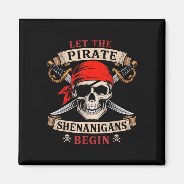 Íman Que Os Piratas Shenanigans Comecem O Halloween M (Frente)