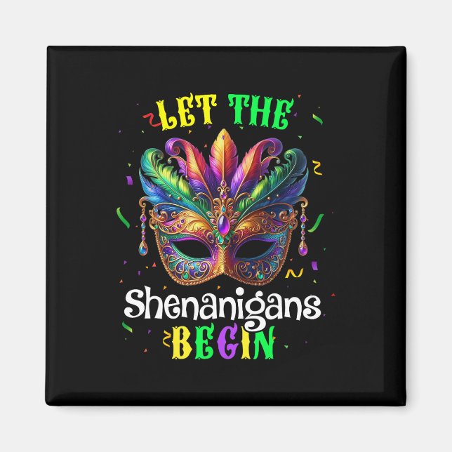 Íman Que Os Shenanigans Comecem A Mardi Gras Mascarar H (Frente)