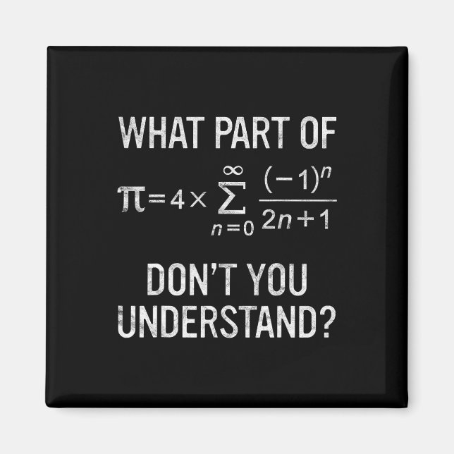 Íman Que parte de você não entende de Gift Math Equati (Frente)