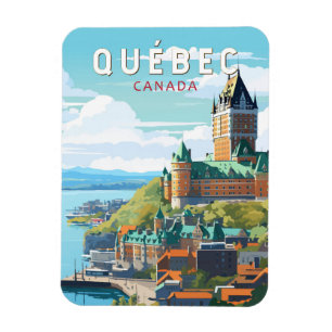 Íman Quebec Canada Viagem Art Vintage