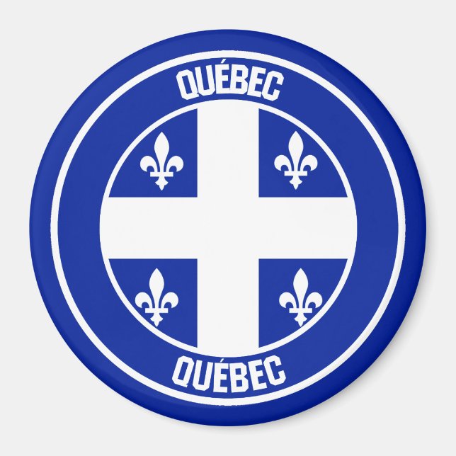 Íman Quebec Round Emblem (Frente)